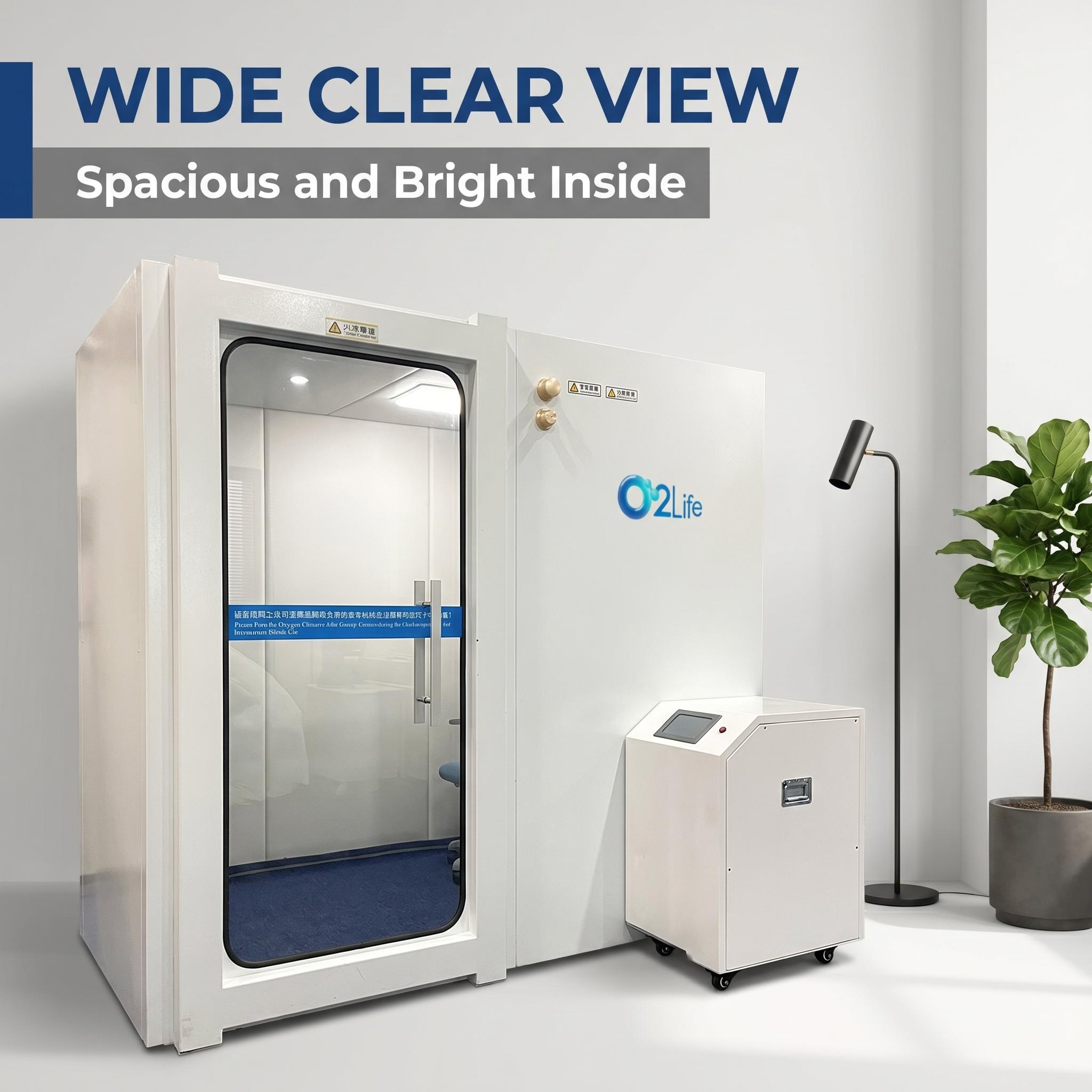 A technician on a video call guiding someone through a repair on a hyperbaric chamber.